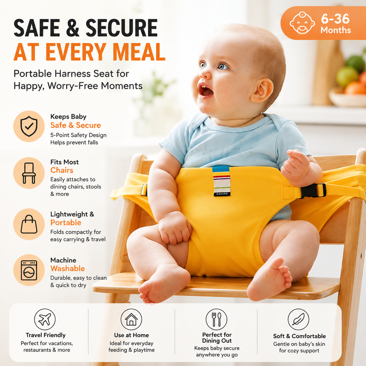 Kavora SecureSeat Portable High Chair Harness
