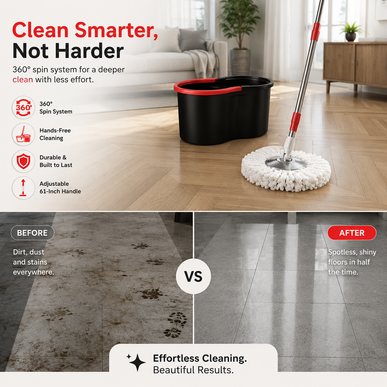 Kavora SpinClean 360° Mop & Bucket System