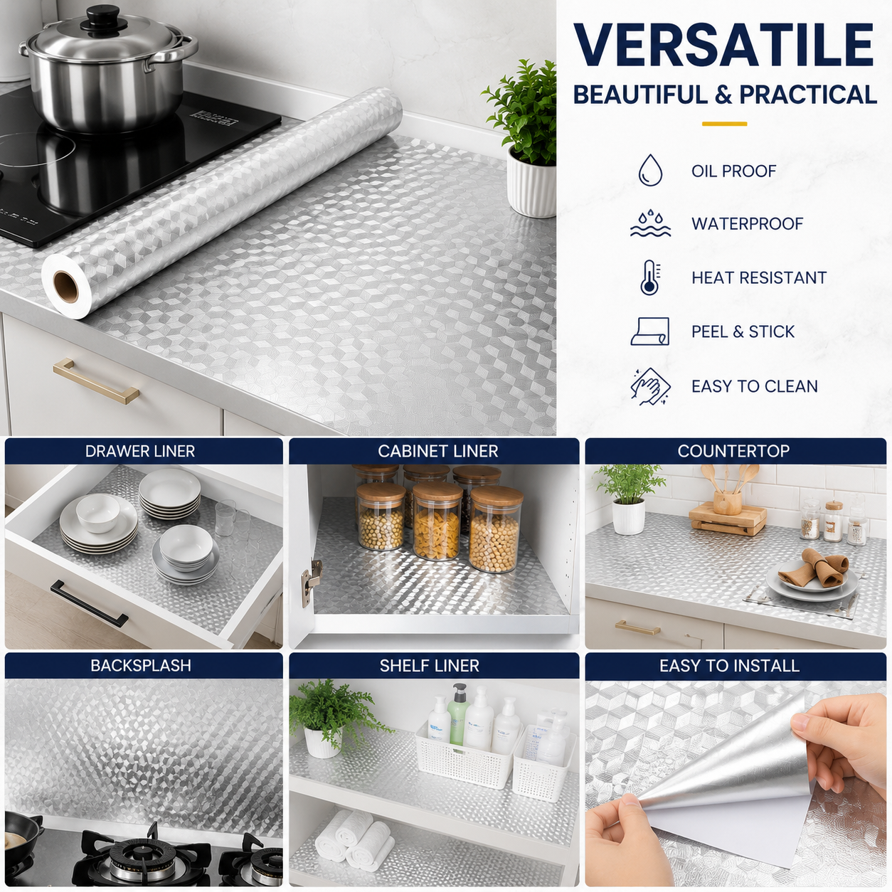 Kavora Kitchen Shield Peel & Stick Backsplash Wallpaper