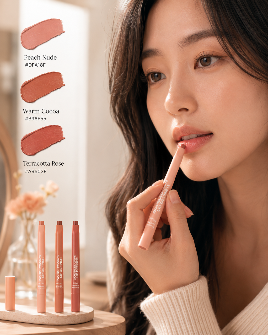 Kavora’s 2-in-1 Lip Definer & Balm for Smooth Satin Lips