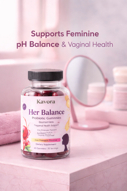 Kavora Her Balance Probiotic Gummies – Feminine pH & Vaginal Health Support Cran-Pineapple Flavor0..